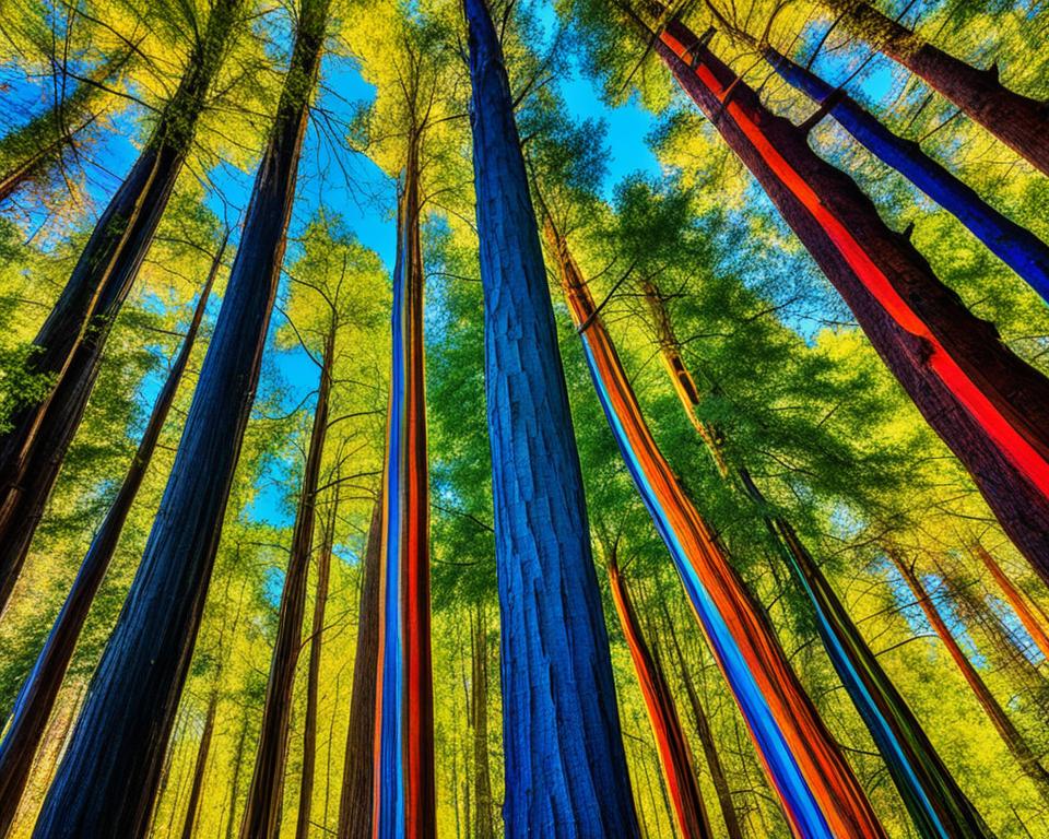 रेनबो युक्लिप्टस (Eucalyptus deglupta)